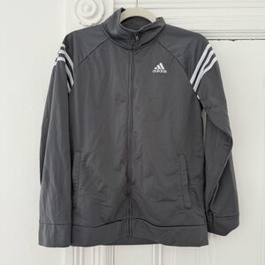 Adidas Kids Dark Gray Sweatshirt with White Stripes